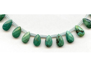 Chinese Turquoise 10-14x8 Pear Briolette