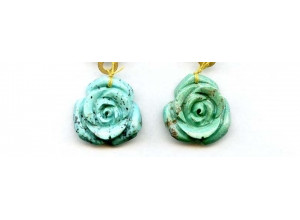 Chinese Turquoise 22-24x Flower Pendant