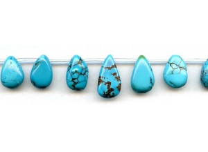 Chinese Turquoise 14-18x Flat Pear Drop