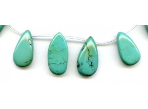 Chinese Turquoise 19-28x Flat Pear Drop