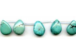 Chinese Turquoise 16-22x Flat Pear Drop