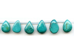 Chinese Turquoise 15-24x Flat Pear Drop