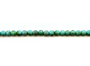 Chinese Turquoise 6mm Faceted Round