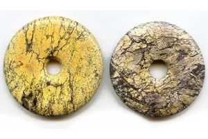 Yellow Turquoise 45-50mm Donut Pie