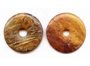 Yellow Chinese Turquoise 40-45mm Donut Pie