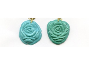 Chinese Turquoise 25-27x Flower Pendant