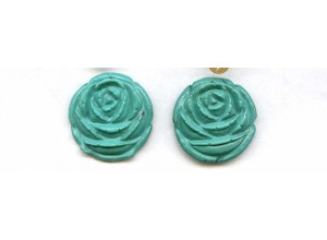 Chinese Turquoise 27x Flower Pendant