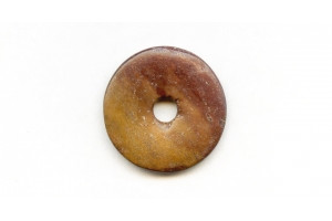 Yellow Chinese Turquoise 38mm Donut Pie