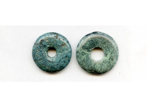 Chinese Turquoise 28mm Donut Pie