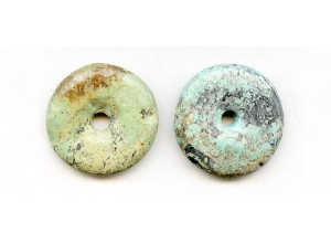 Chinese Turquoise 34mm Donut Pie