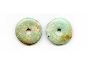 Chinese Turquoise 30mm Donut Pie