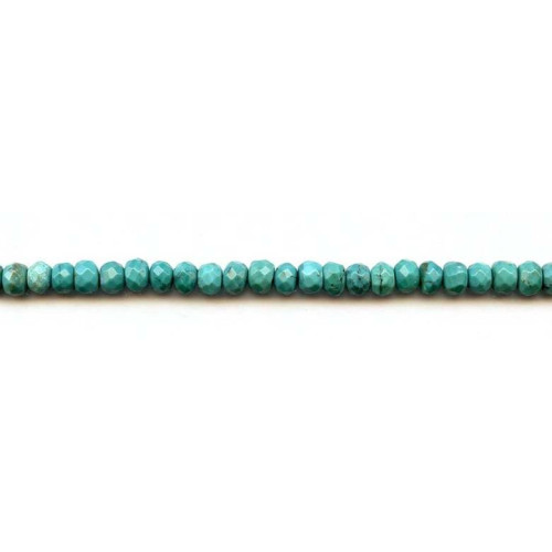 112-2888 Chinese Turquoise <br>6mm Faceted Rondell