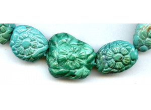 Chinese Turquoise 11-30x Carved Nugget