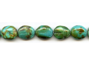 Turquoise 13-15x Carved Scarab