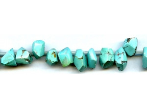 Chinese Turquoise 12-15x Faceted Nugget Drop