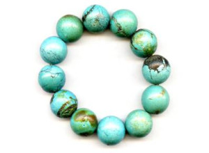 Chinese Turquoise 18-19mm Round Bracelet