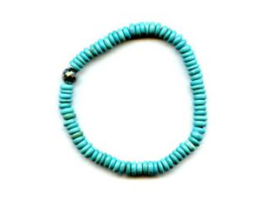 Chinese Turquoise 6mm Rondelle Bracelet