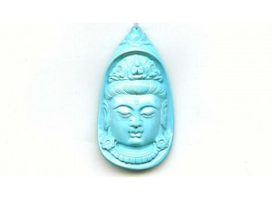 Sleeping Beauty Turquoise 52x30 Pendant