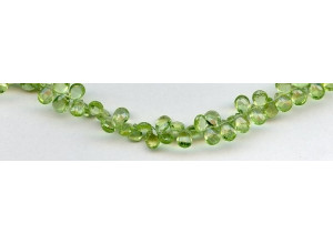 Peridot 6mm Flat Pear Briolette