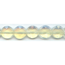 Yellow Opalite 20mm Faceted Coin