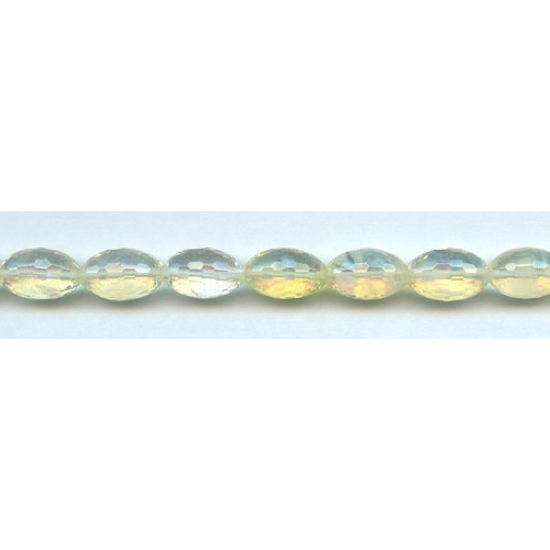 115-1033 Yellow Opalite <br>10x15 Faceted Oval Rice