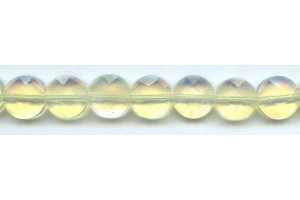 Yellow Opalite 14mm Faceted Coin