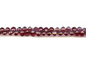 Garnet 5-6x Faceted Diamond Briolette