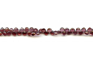 Garnet 4-5x Faceted Diamond Briolette