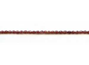 Garnet 3x Faceted Teardrop