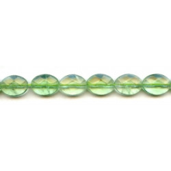 Green Fluorite 12x16 Faceted Flat Oval