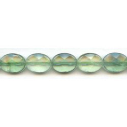 Green Fluorite 15x20 Faceted Flat Oval