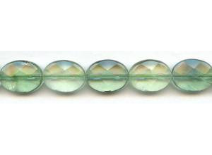 Green Fluorite 15x20 Faceted Flat Oval