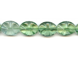 Green Fluorite 18x25 Waved Flat Oval