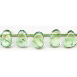 Green Fluorite 19-24x Flat Pear Drop