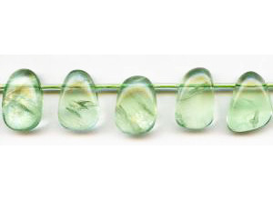 Green Fluorite 19-24x Flat Pear Drop