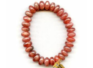 Rhodochrosite 12mm Rondell Bracelet