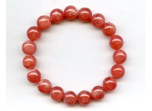 Rhodochrosite 10mm Round Bracelet