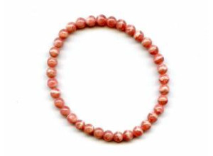 Rhodochrosite 5mm Round Bracelet