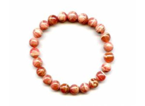 Rhodochrosite 8mm Round Bracelet