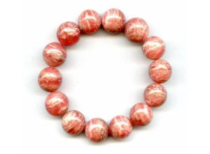 Rhodochrosite 15mm Round Bracelet