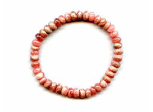 Rhodochrosite 7mm Rondell Bracelet