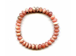 Rhodochrosite 8mm Rondell Bracelet