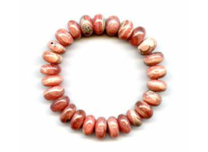 Rhodochrosite 13mm Rondell Bracelet