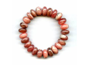 Rhodochrosite 14mm Rondell Bracelet