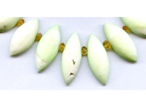 Matte Lemon Chrysoprase 20-37x Marquise Drop