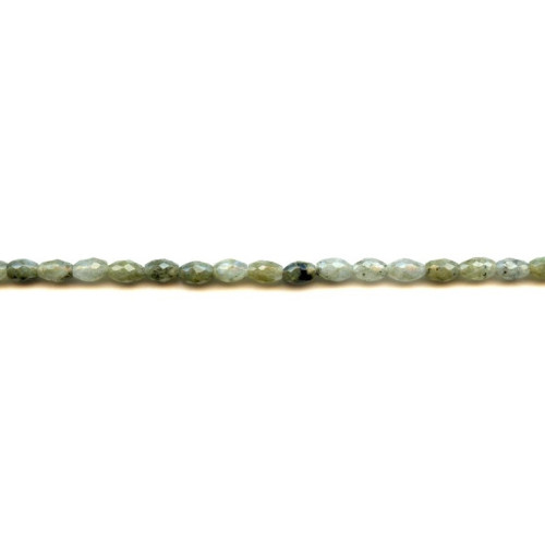 123-1122 Labradorite <br>4x6 Faceted Oval Rice