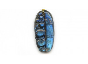 Labradorite 48x23 Carved Pendant