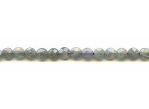 Labradorite 8mm Faceted Coin