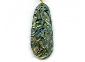 Labradorite 70x30 Carved Pendant