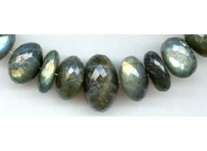 Labradorite 10-28x Faceted Rondell